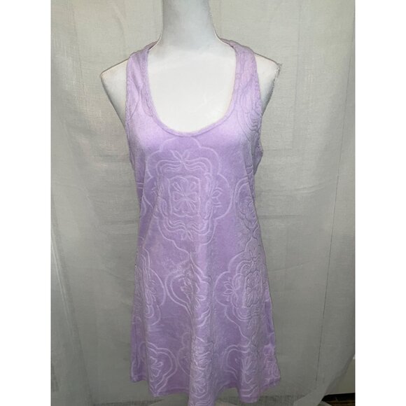 O'Neill Lavender Beach Cover-Up Dress Halter Neck Floral Pattern LARGE - Picture 1 of 5
